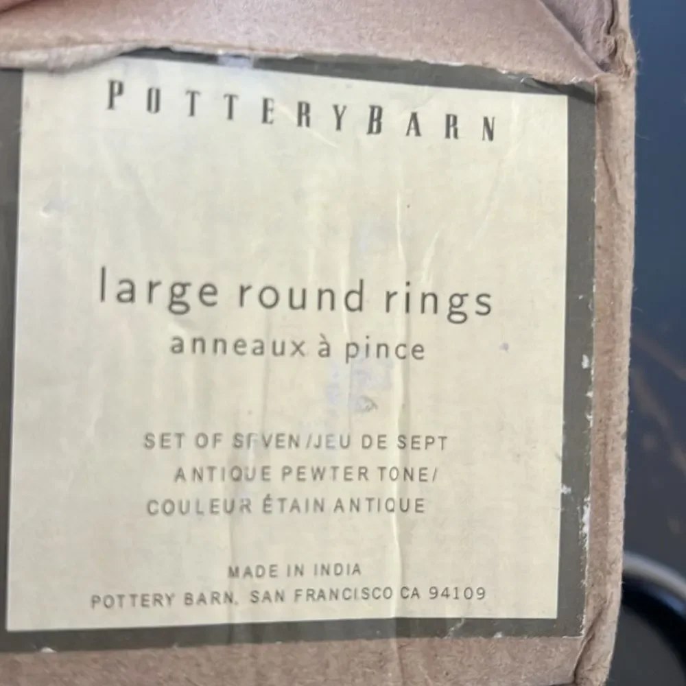 Pottery Barn Large Round Curtain Rings set of 2